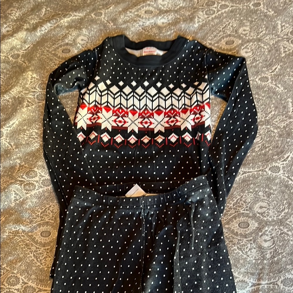Hanna Andersson kids Black and White Patterned Pajama Set